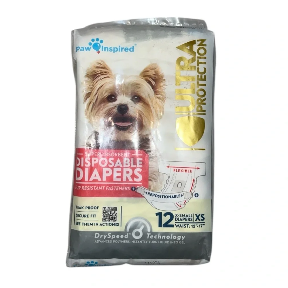 🌟NEW🌟 Paw Inspired Super Absorbent Disposable Diapers - Size XS
